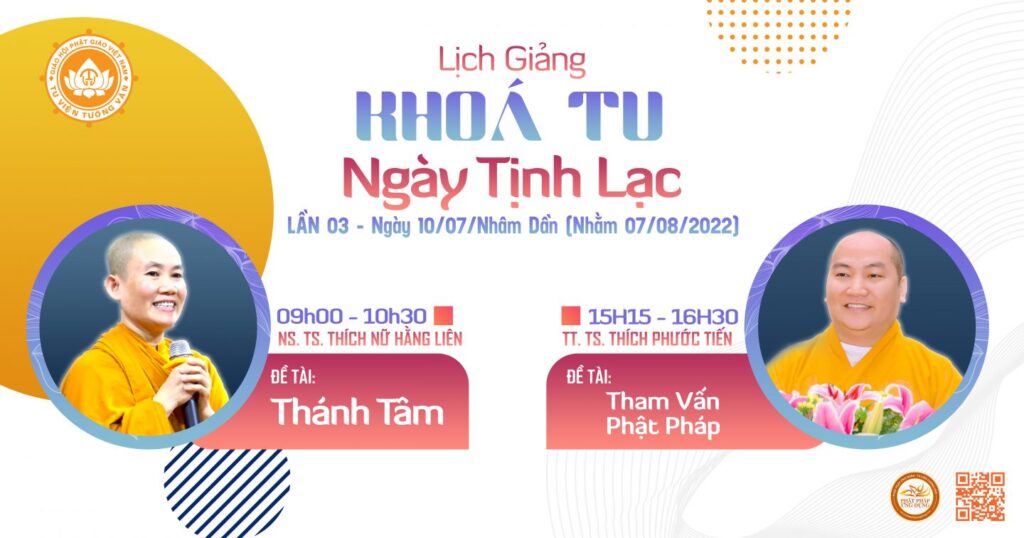 Lịch giảng Khoá Tu Ngày Tịnh Lạc lần 03 - Thông Báo 1 lan03