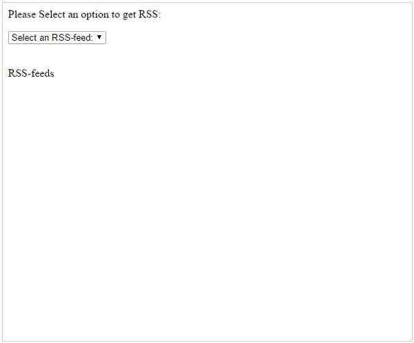 Ví dụ về nguồn cấp dữ liệu RSS của PHP - Ajax 3