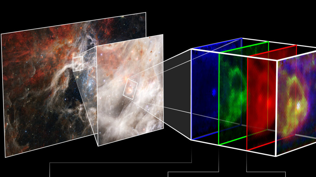 Tarantula Nebula NIRSpec IFU pillars