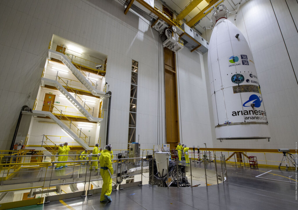 Ariane 5 fairing ready to meet MTG I1 pillars
