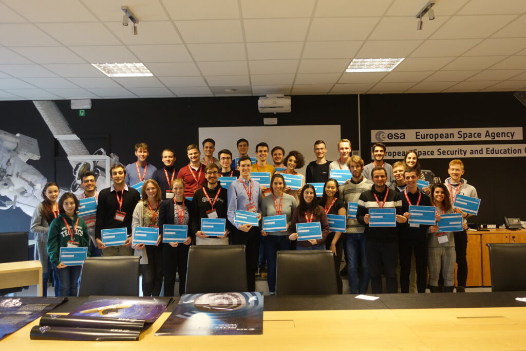 Participants of the Ladybird Guide to Spacecraft Communications Training Course 2020 pillars