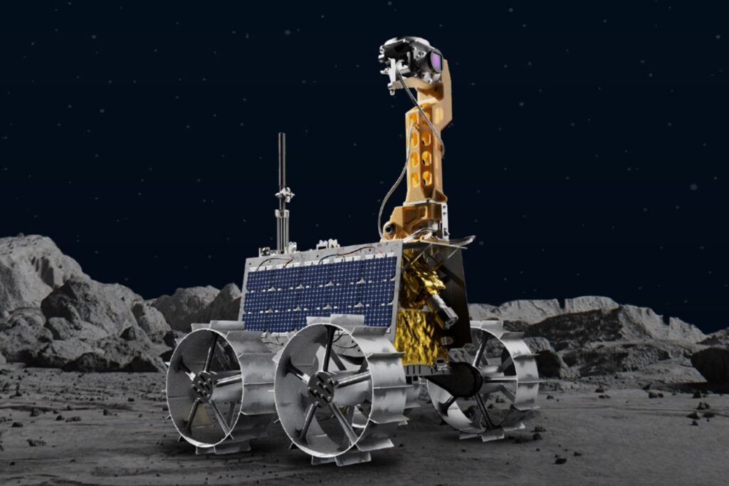 ESA chạm vào Mặt trăng từ bánh xe của UAE Rashid rover 1 Rashid rover pillars