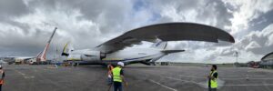 Juice arrives in French Guiana pillars