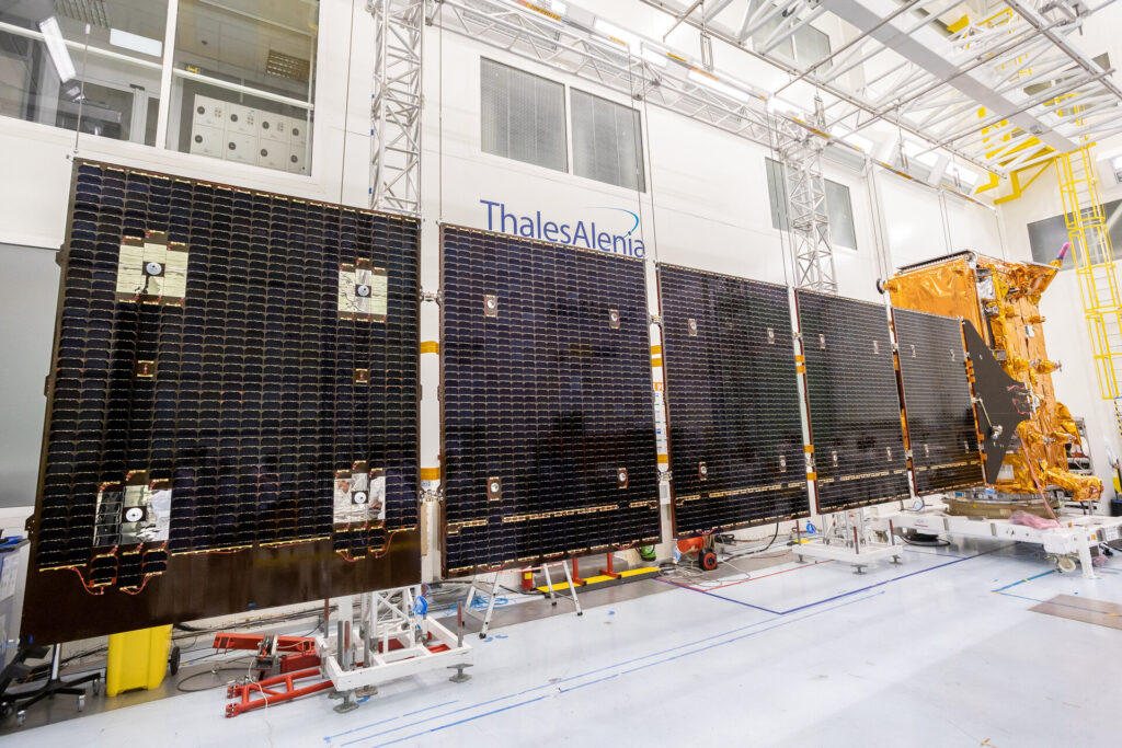 Sentinel 1C solar wing deployed pillars