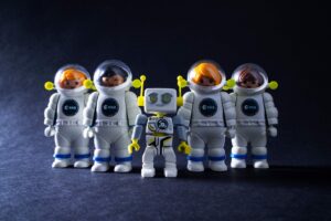 Playmobil astronaut training team pillars