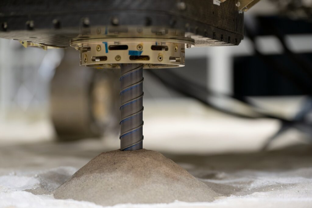 Rosalind Franklin rover drilling test pillars