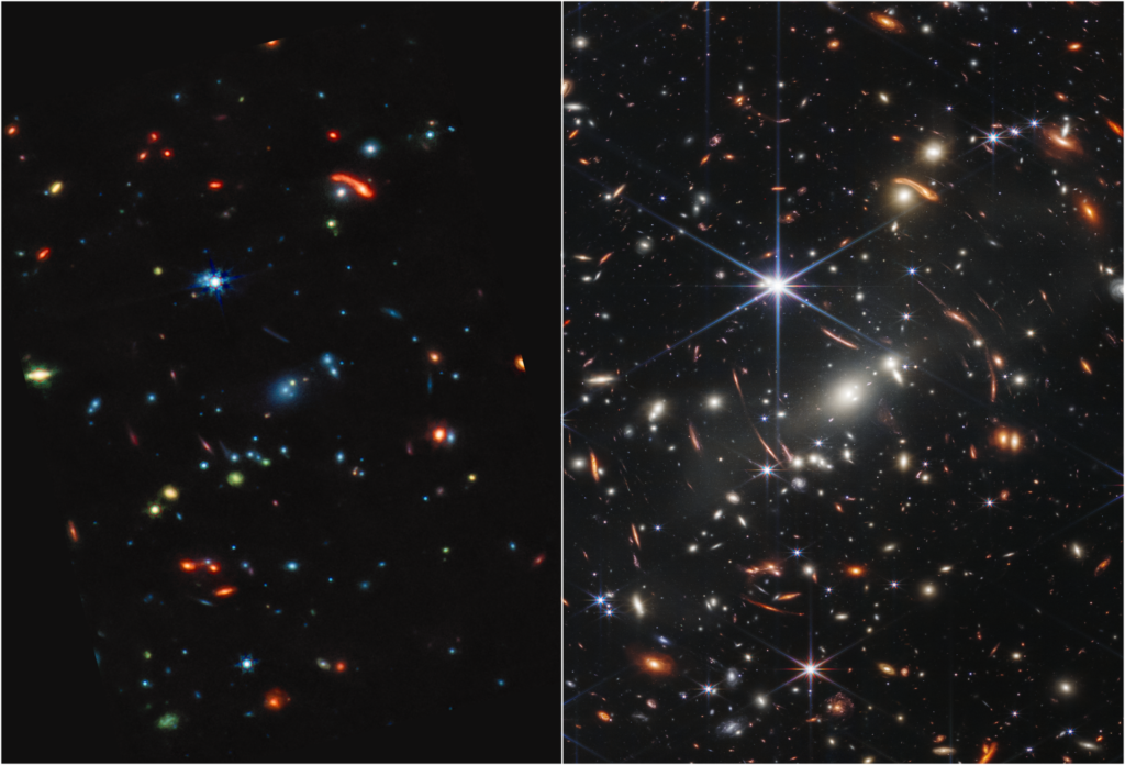 Webb mang đến hình ảnh sâu sắc nhất về Vũ trụ 1 Webb s first deep field MIRI and NIRCam pillars