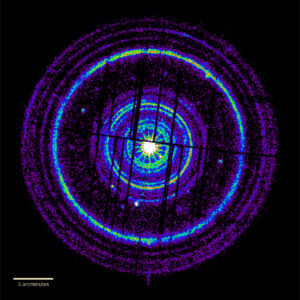 XMM Newton captured dust rings from gamma ray burst 221009A pillars