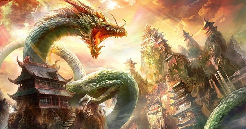 fantasy art dragon chinese architecture chinese dragon wallpaper preview crop 1707125178528